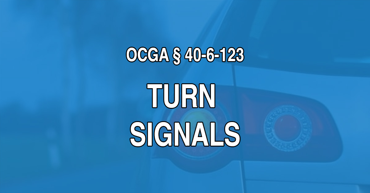 Under 40-6-123, drivers are required to give brake and turn signals by hand if the necessary lights on the vehicle aren’t working. Drivers should have time to recognize the signal and respond accordingly.
