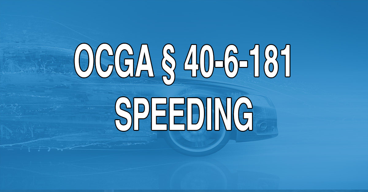 It's not speeding if no one is around, right? Dangerous thinking and myths can result in serious accidents. In Georgia, there is a limit to speeding and is outlined in statute 40-6-181.