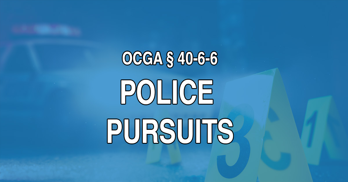 Georgia statute 40-6-6 outlines the rights of police officers pursuing suspects, and their responsibility not to engage in reckless behavior. What can you do if you have been injured as a bystander or as the fleeing suspect in a reckless police chase or suspect?