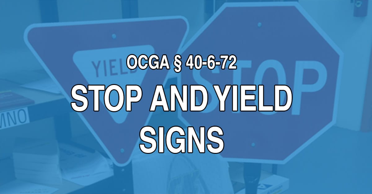 In Georgia, when faced with a stop sign, a driver is required to come to a complete stop before the corresponding limit line or crosswalk. After stopping, the driver may only proceed when there is no danger of colliding with another vehicle in or near the intersection.