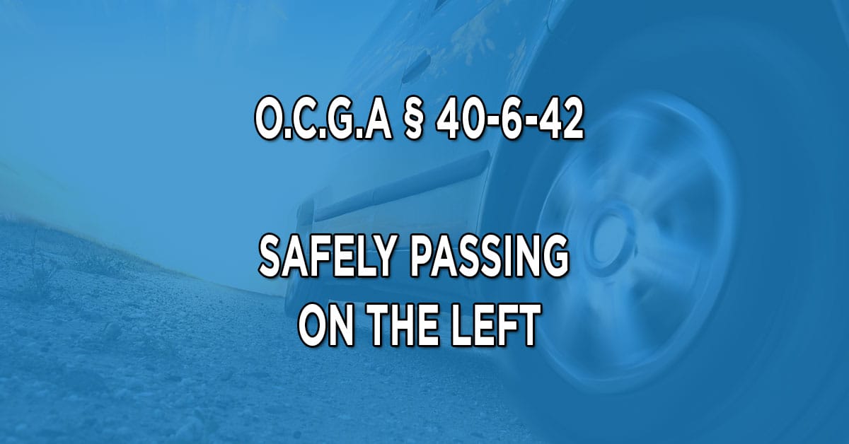 How to pass cars safely on the left in Georgia